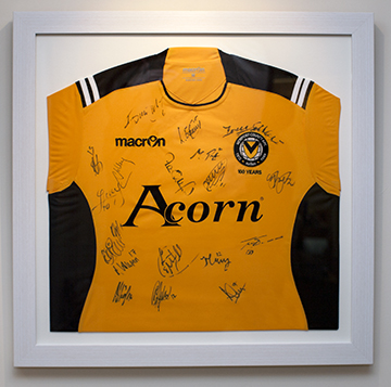 Sports shirt framing framers caldicot Chepstow monmouthshire