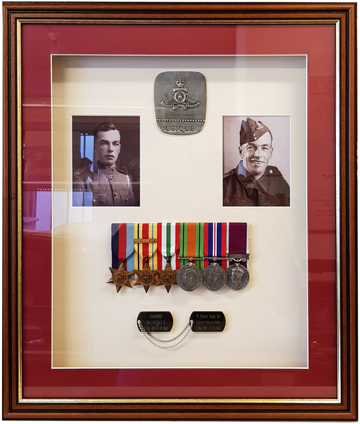 medals and coins framed